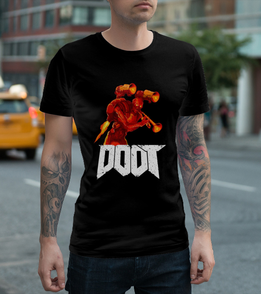 Doot Doom Guy Trumpet Explosion T-Shirt