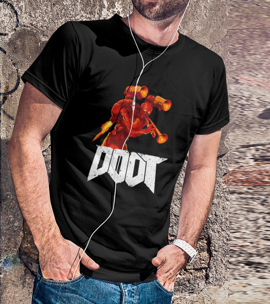 Doot Doom Guy Trumpet Explosion T-Shirt