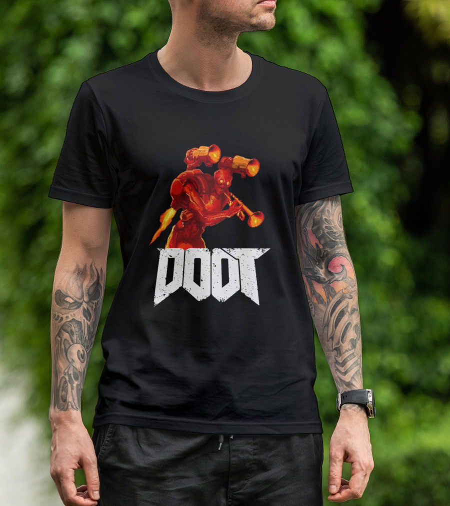 Doot Doom Guy Trumpet Explosion T-Shirt