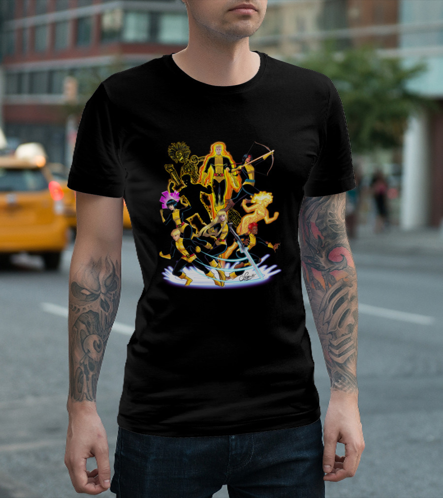 The New Mutants Marvel Comic Group Team Members T-Shirt