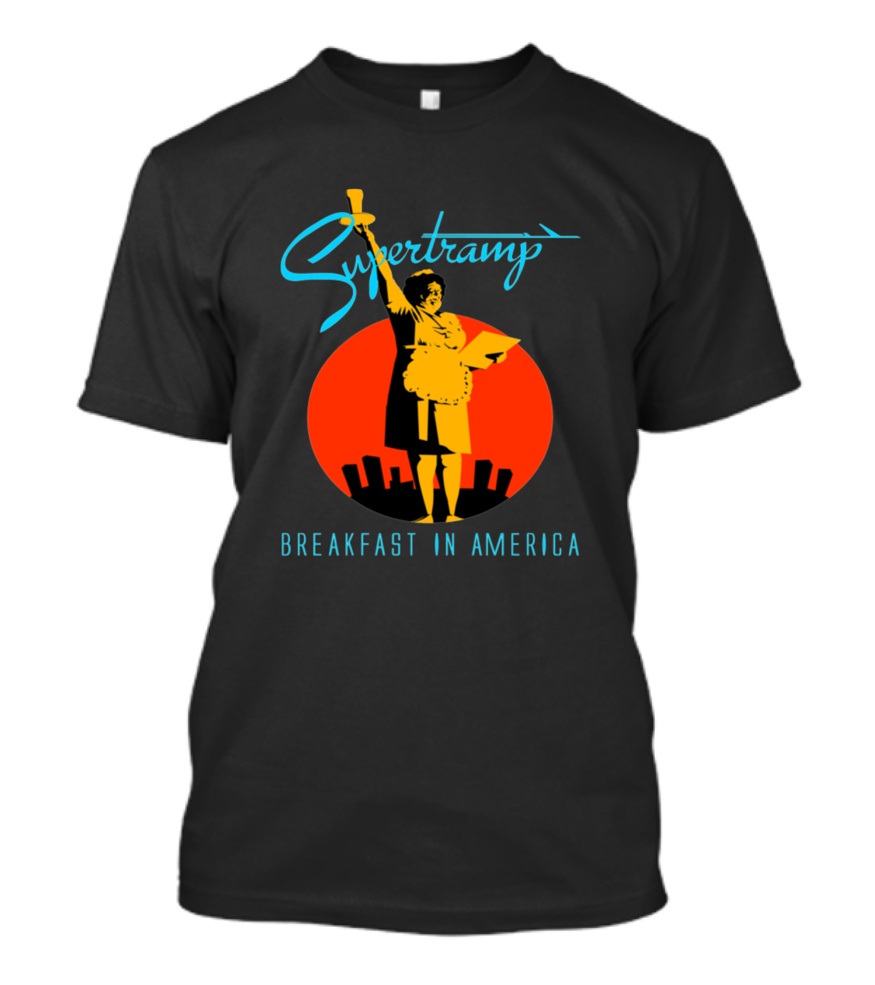 Supertramp Breakfast In America Statue Of Liberty Waitress T-Shirt
