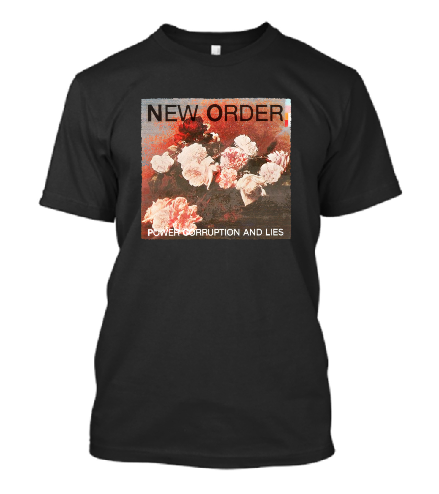 New Order Power Corruption And Lies Vintage Flowers T-Shirt