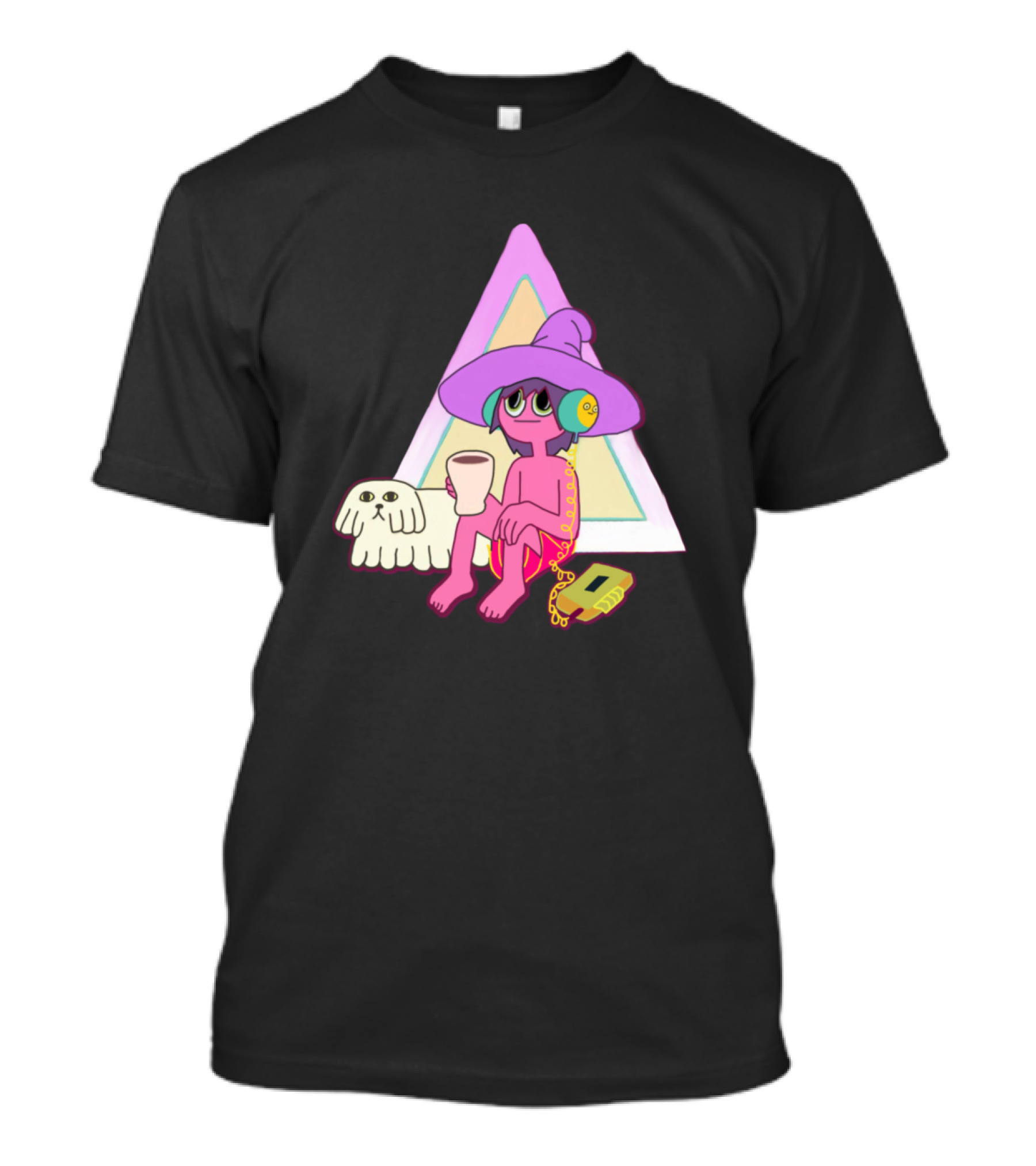 The Midnight Gospel Trippy Cartoon Wizard And Cute Pet With Colorful Triangle T-Shirt