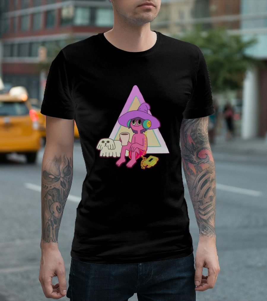 The Midnight Gospel Trippy Cartoon Wizard And Cute Pet With Colorful Triangle T-Shirt
