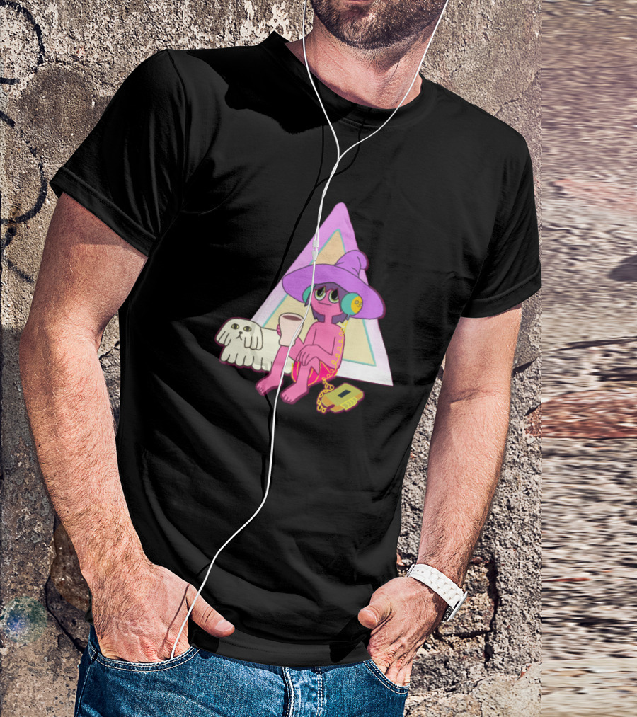The Midnight Gospel Trippy Cartoon Wizard And Cute Pet With Colorful Triangle T-Shirt