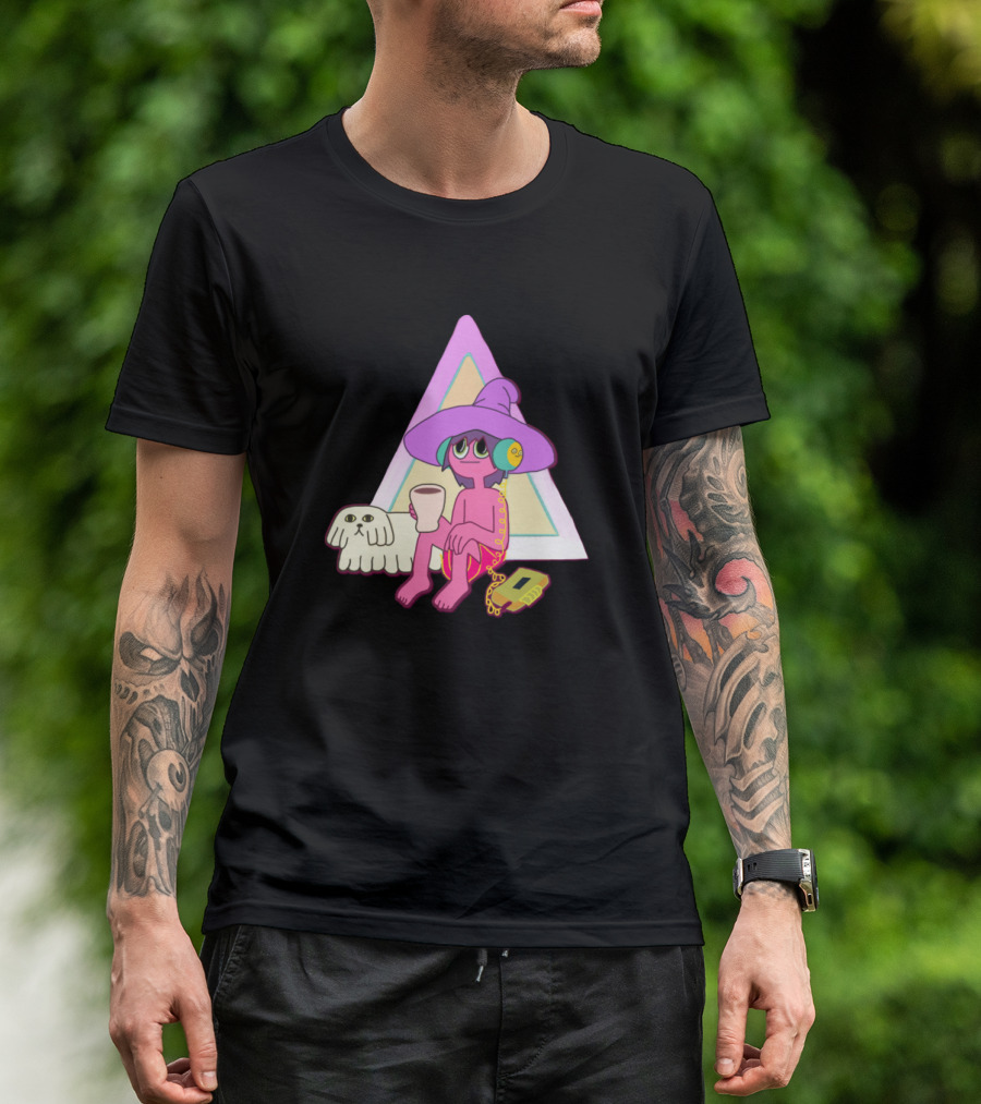 The Midnight Gospel Trippy Cartoon Wizard And Cute Pet With Colorful Triangle T-Shirt