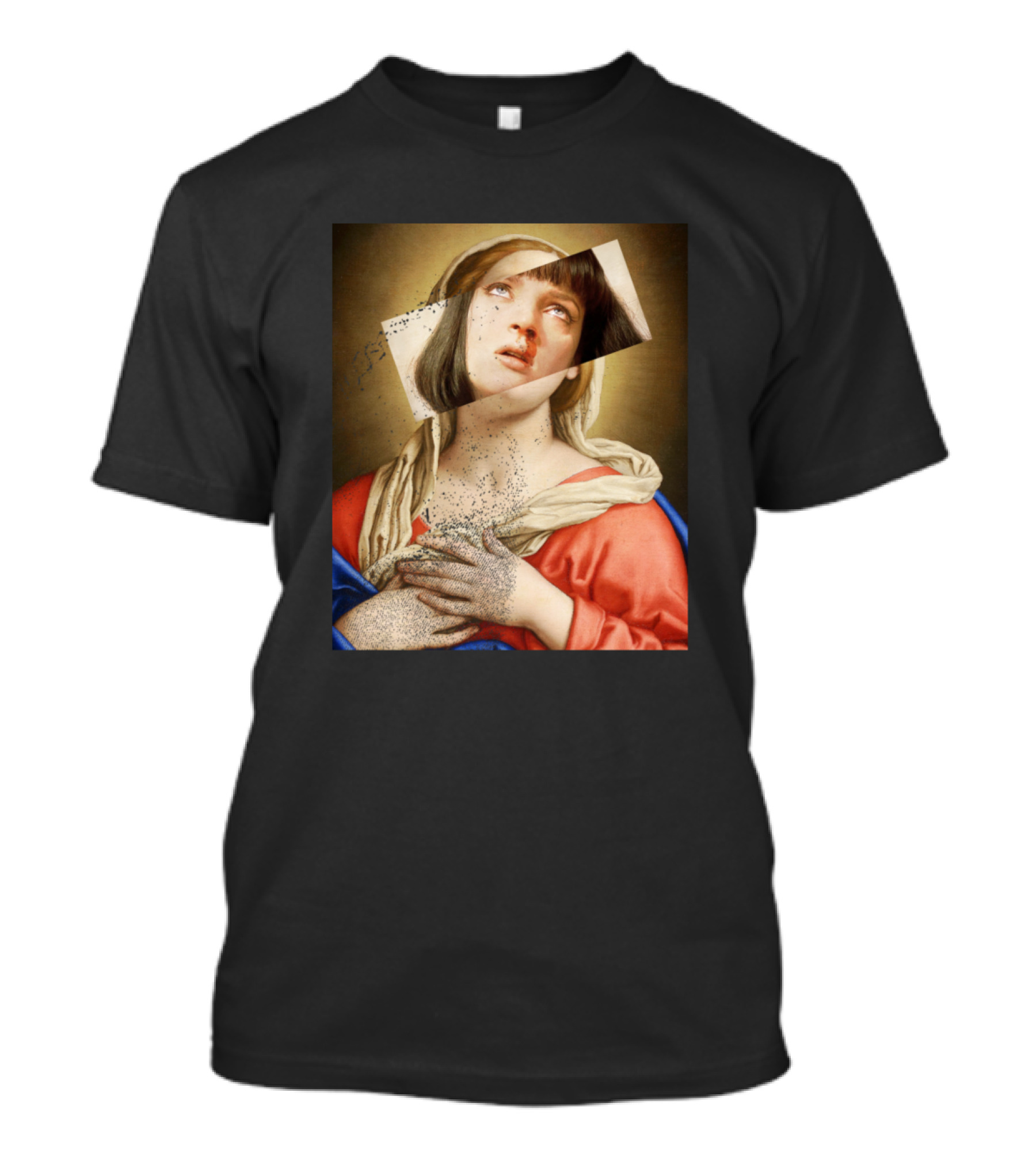 Virgin Mia Artistic Portrait Collage T-Shirt