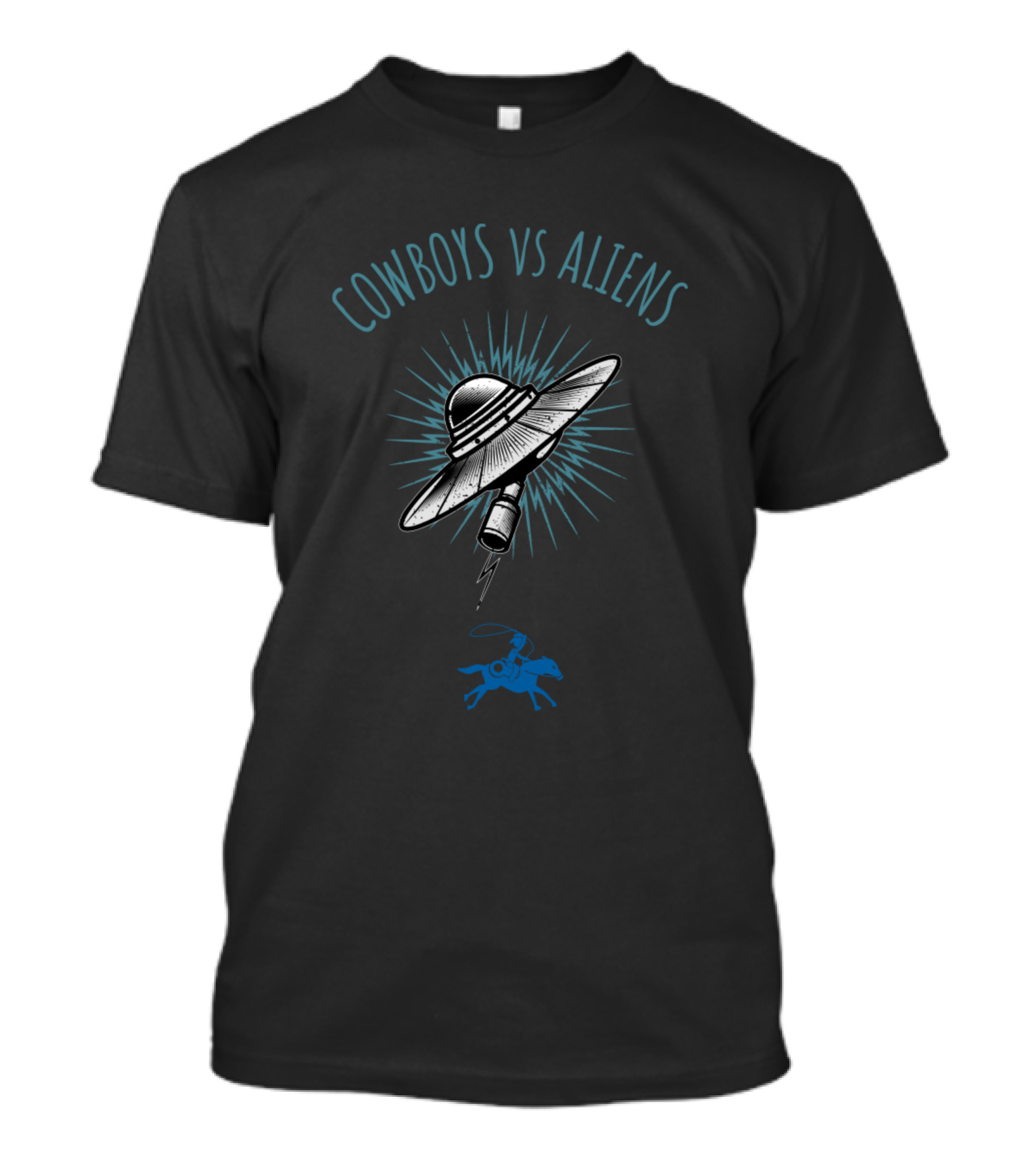 COWBOYS VS ALIENS UFO LASSO BATTLE T-Shirt