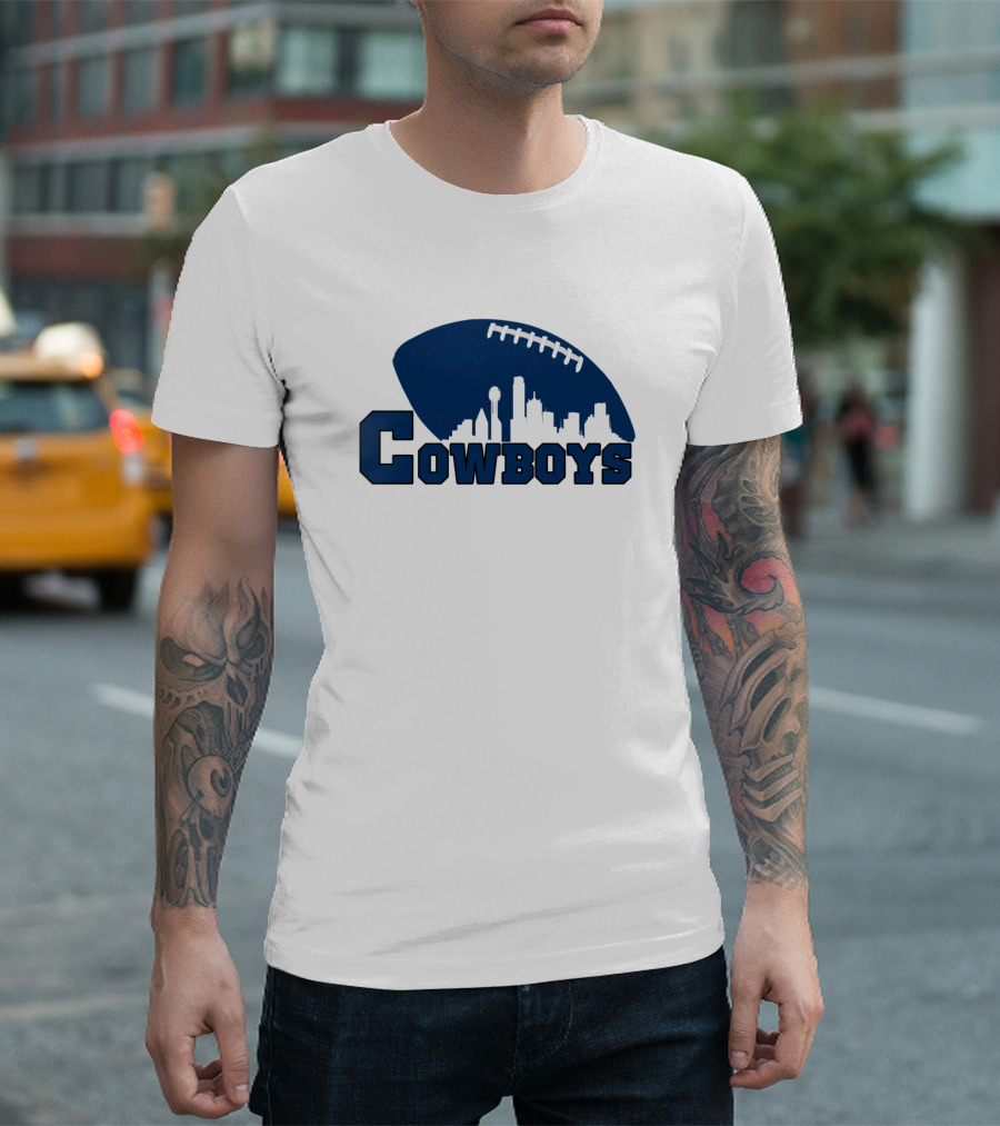 Cowboys Football Dallas Skyline City T-Shirt