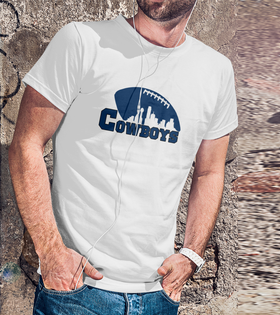 Cowboys Football Dallas Skyline City T-Shirt
