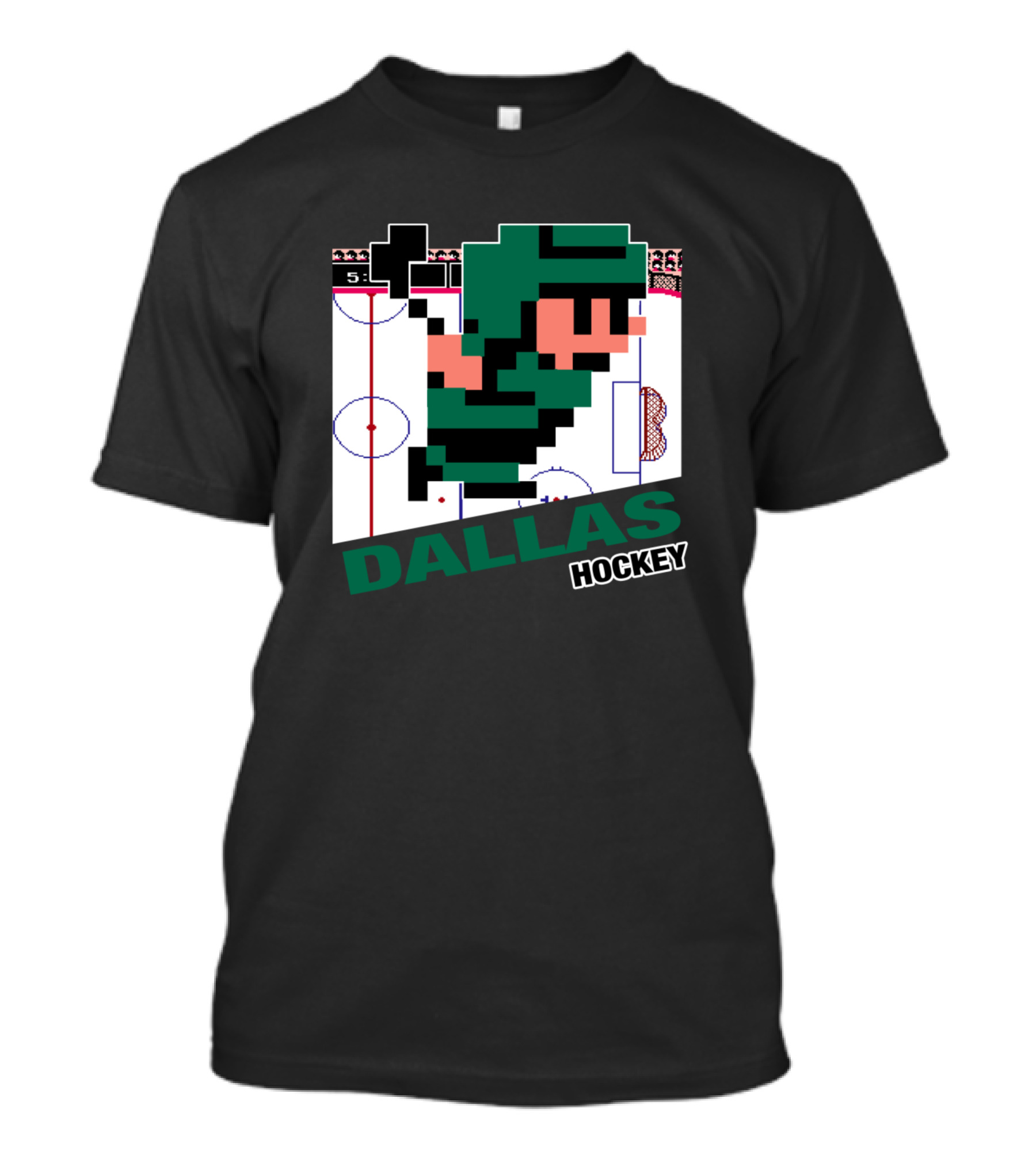 Dallas Hockey 8-Bit Ice Rink T-Shirt