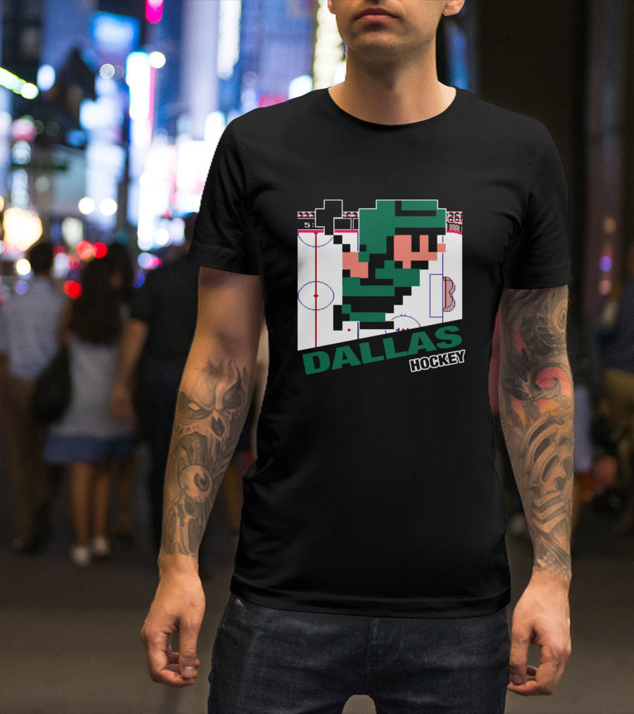 Dallas Hockey 8-Bit Ice Rink T-Shirt