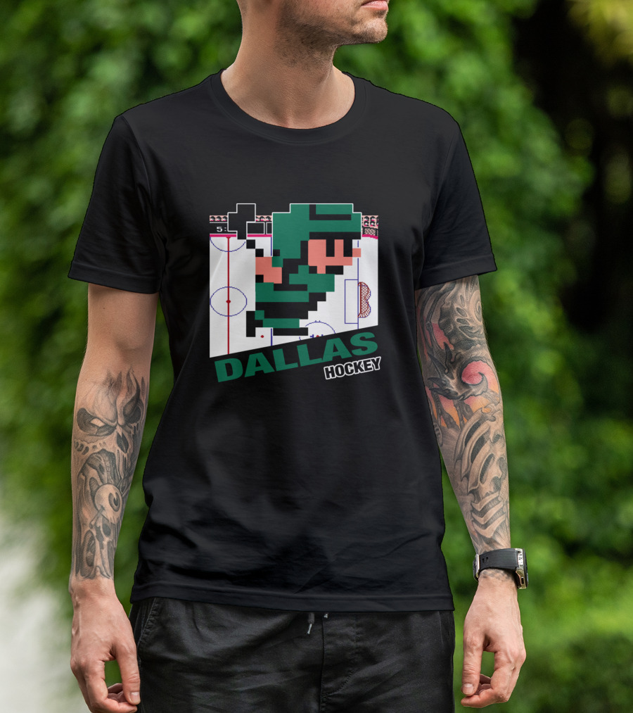 Dallas Hockey 8-Bit Ice Rink T-Shirt