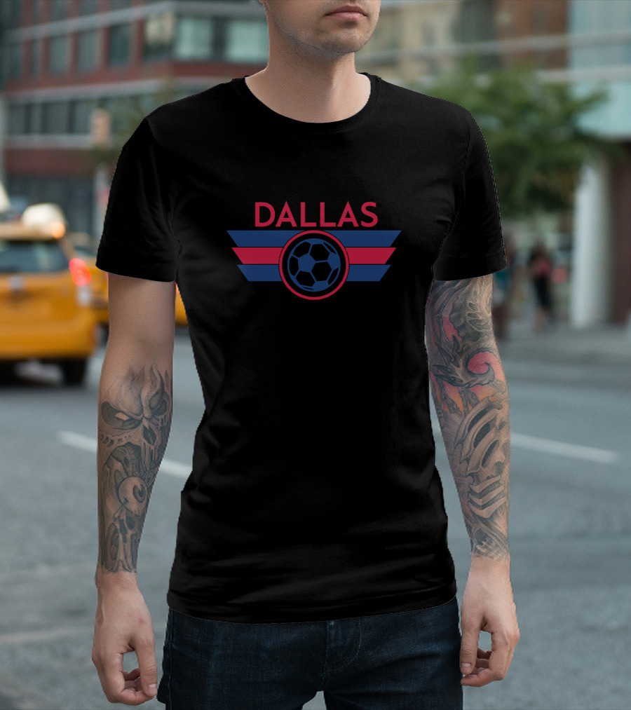 Dallas Soccer Jersey Retro Football Badge T-Shirt