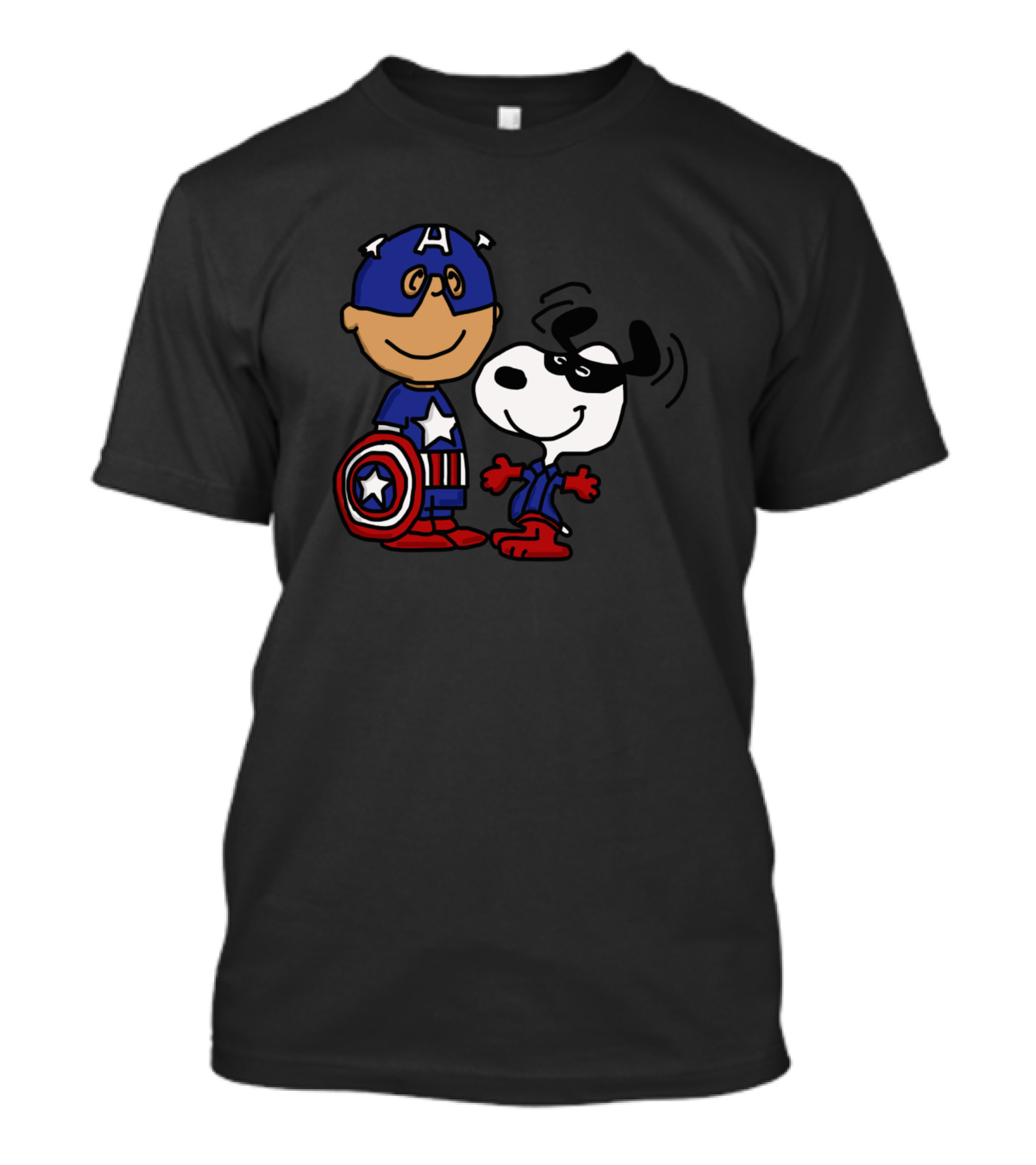 Captain America Snoopy Peanuts Crossover Duo T-Shirt