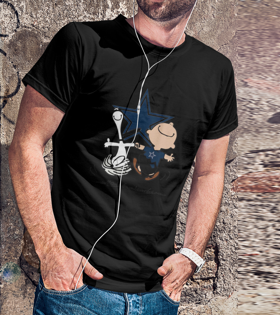 Charlie Brown Snoopy Dallas Cowboys Dancing Star T-Shirt