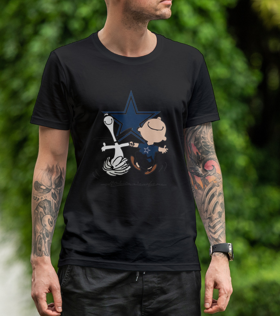 Charlie Brown Snoopy Dallas Cowboys Dancing Star T-Shirt