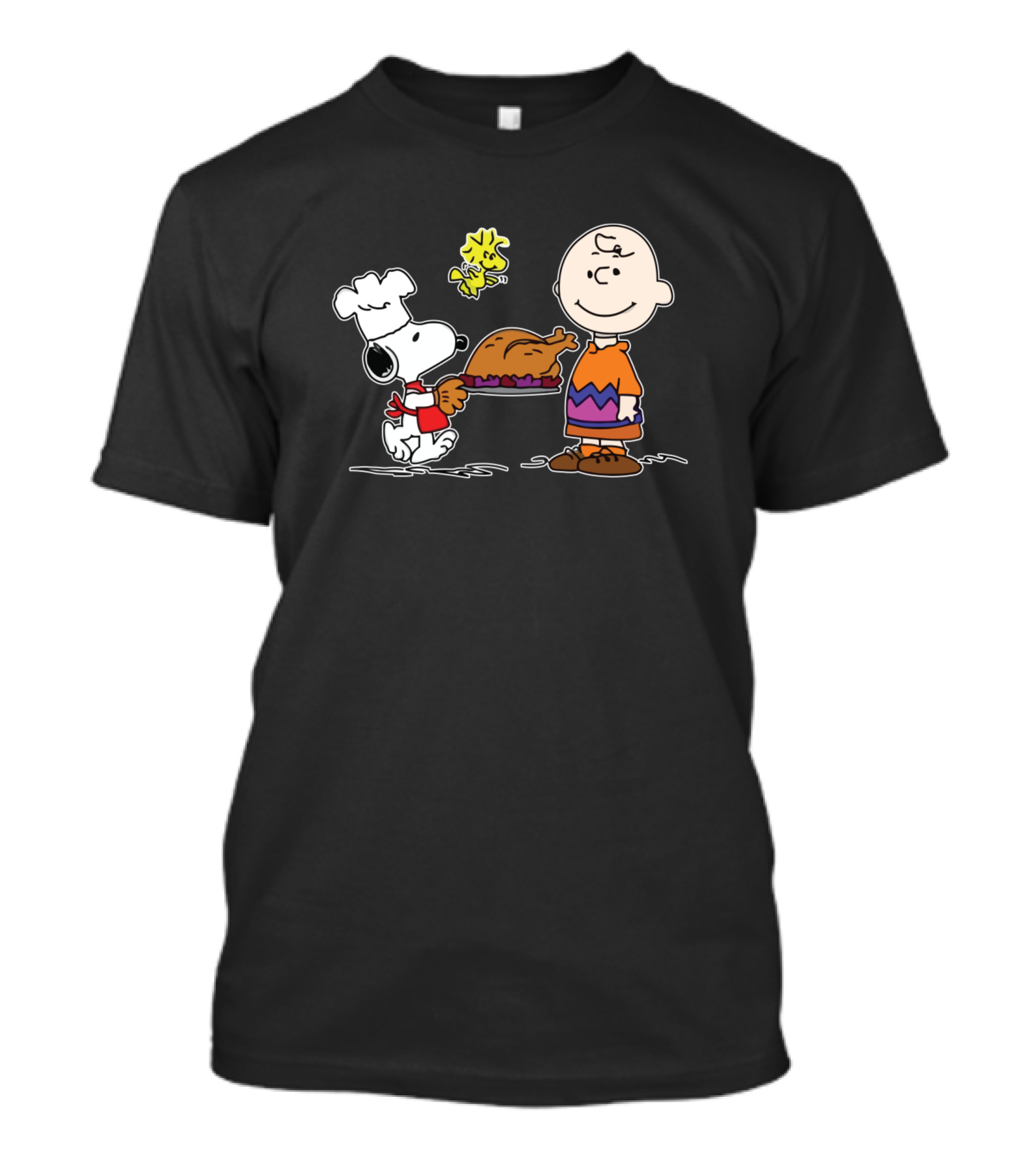 Charlie Brown Snoopy Woodland Thanksgiving Feast T-Shirt