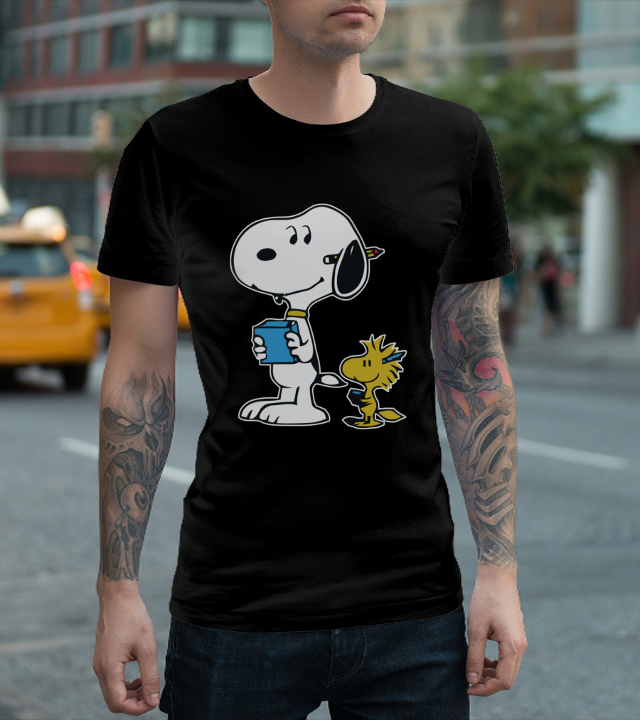 Funny Snoopy and Woodstock Reading Adventure T-Shirt
