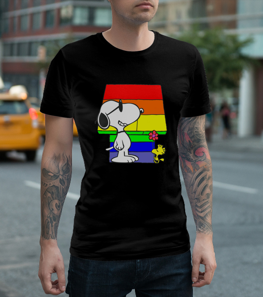 Pride Snoopy Woodstock Rainbow T-Shirt