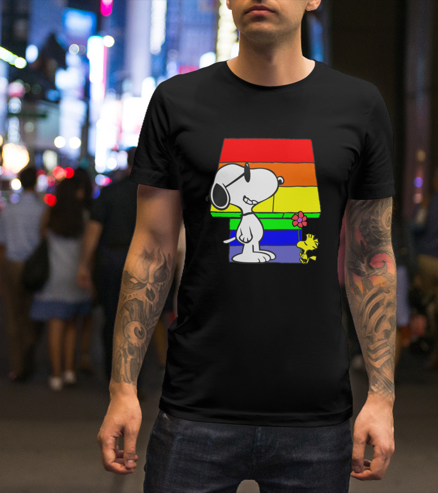 Pride Snoopy Woodstock Rainbow T-Shirt