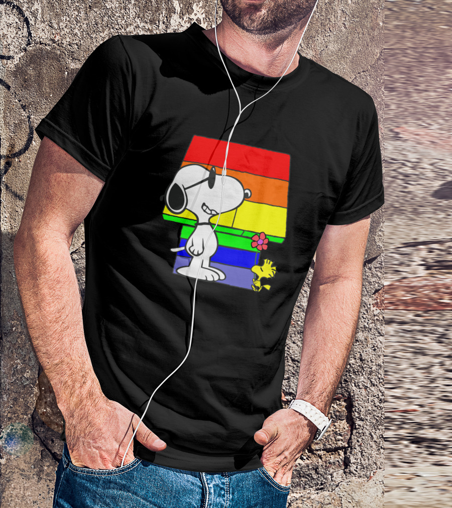Pride Snoopy Woodstock Rainbow T-Shirt