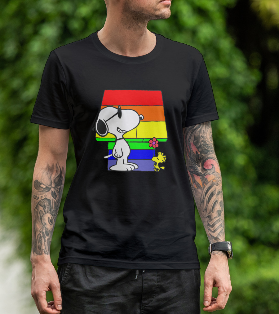 Pride Snoopy Woodstock Rainbow T-Shirt