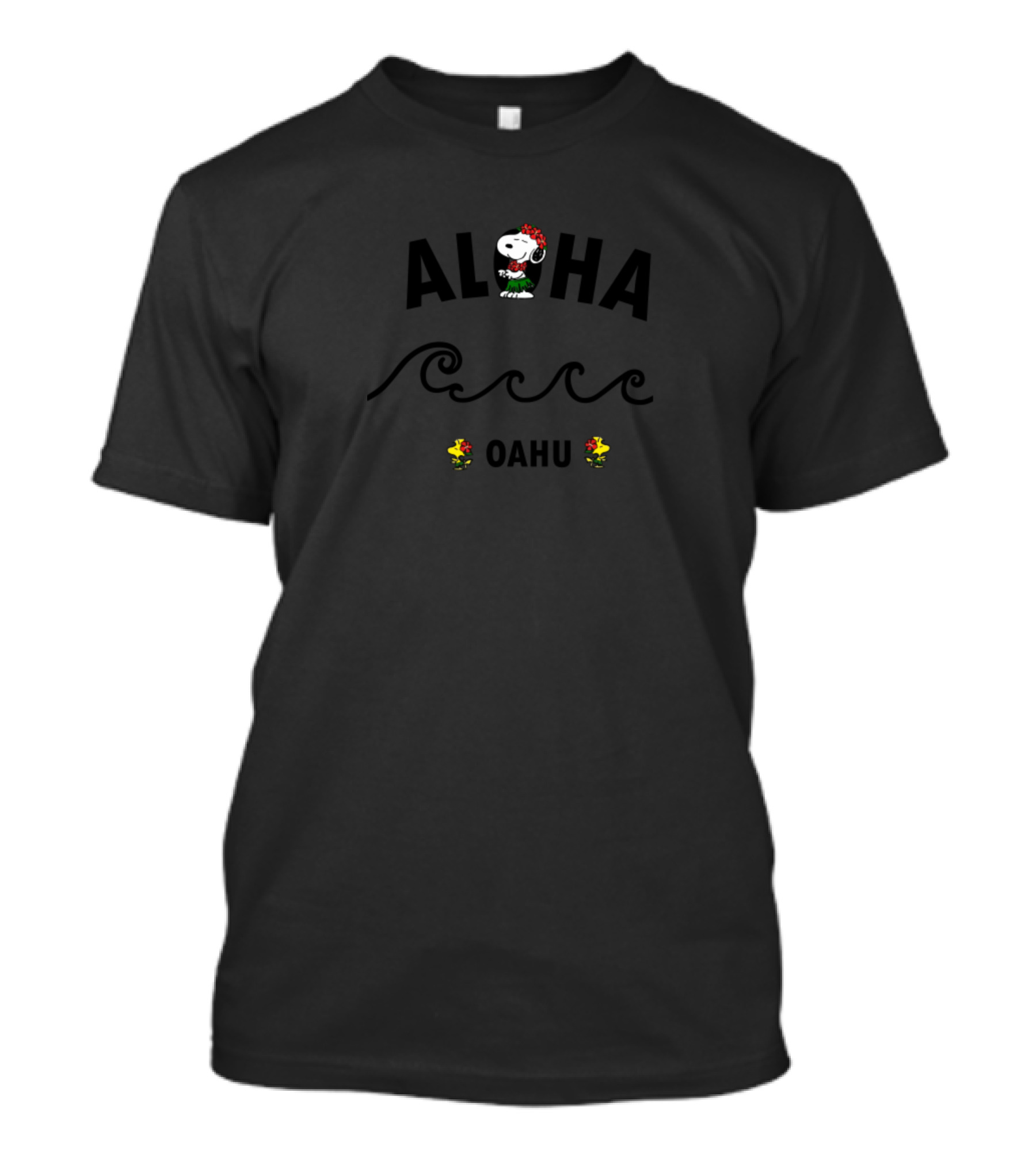 Snoopy Aloha Oahu Waves Hawaiian Dance T-Shirt