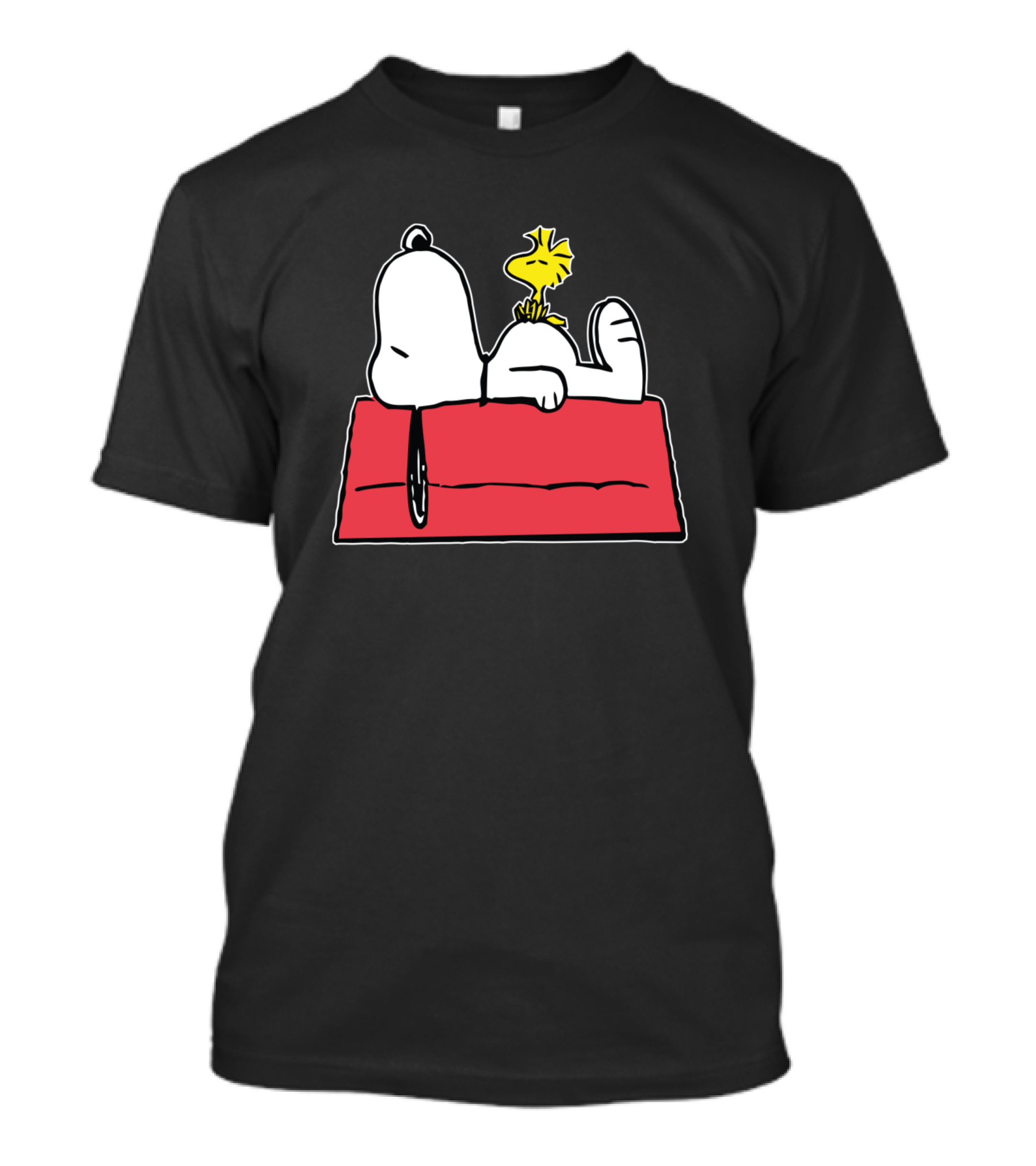 Snoopy And Woodstock Relaxing On Doghouse T-Shirt