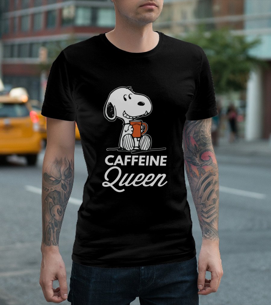 Snoopy Coffee Mug Caffeine Queen T-Shirt