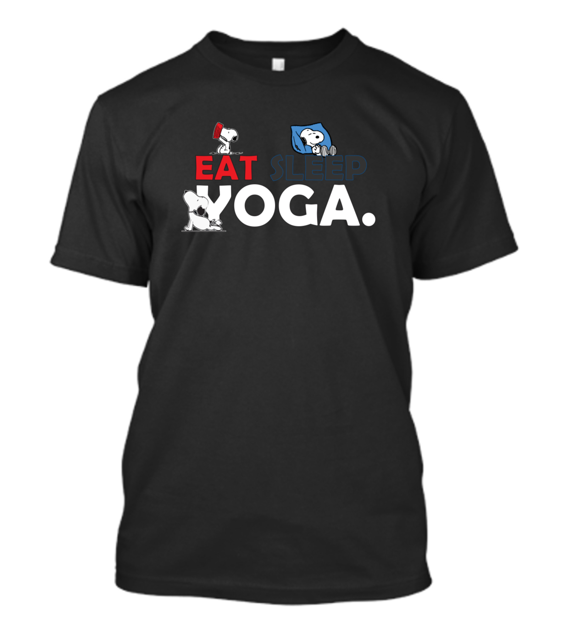 Eat Sleep Yoga Snoopy Funny T-Shirt