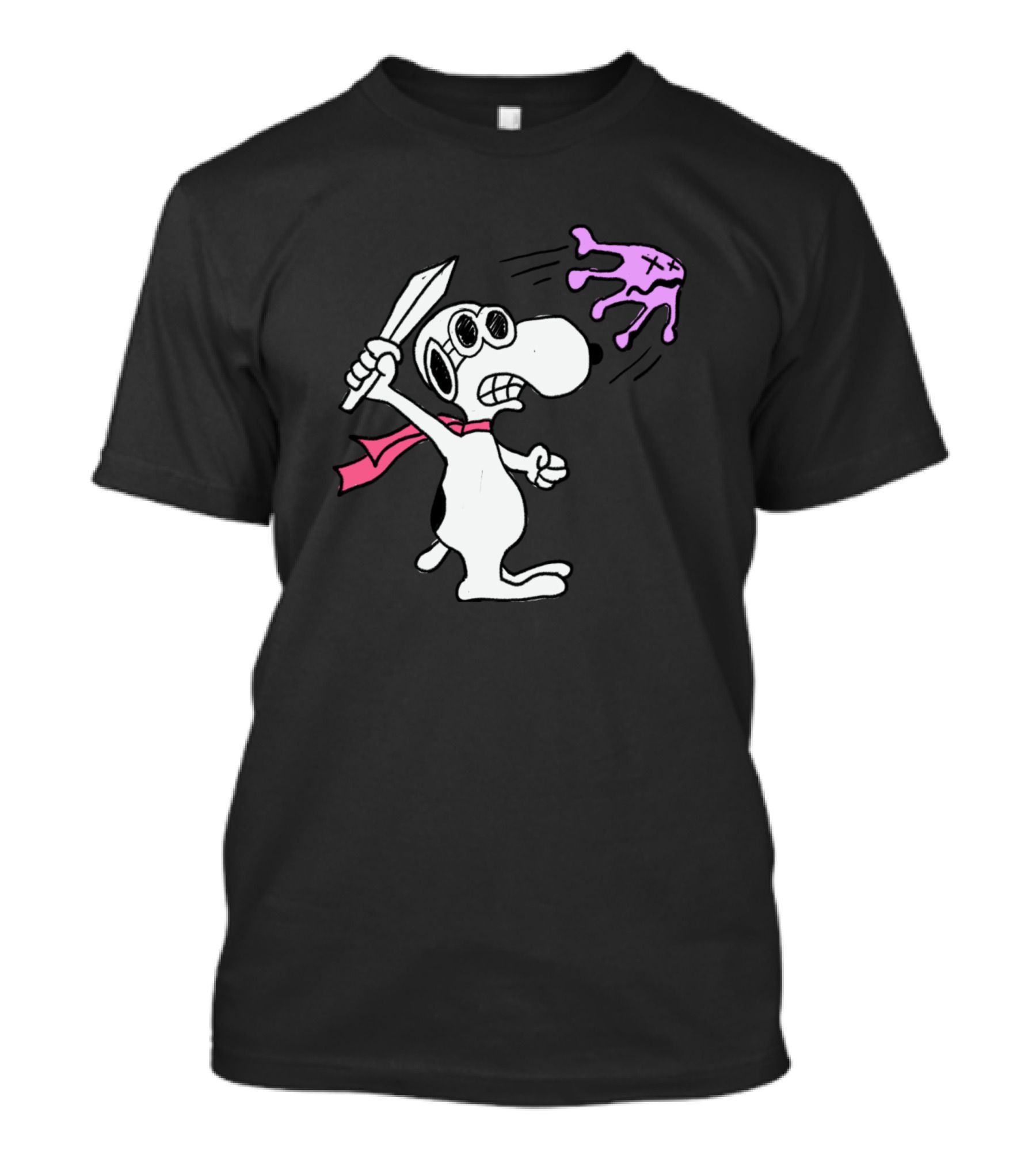 Snoopy Keep Fight The Virus With Sword And Goggles T-Shirt