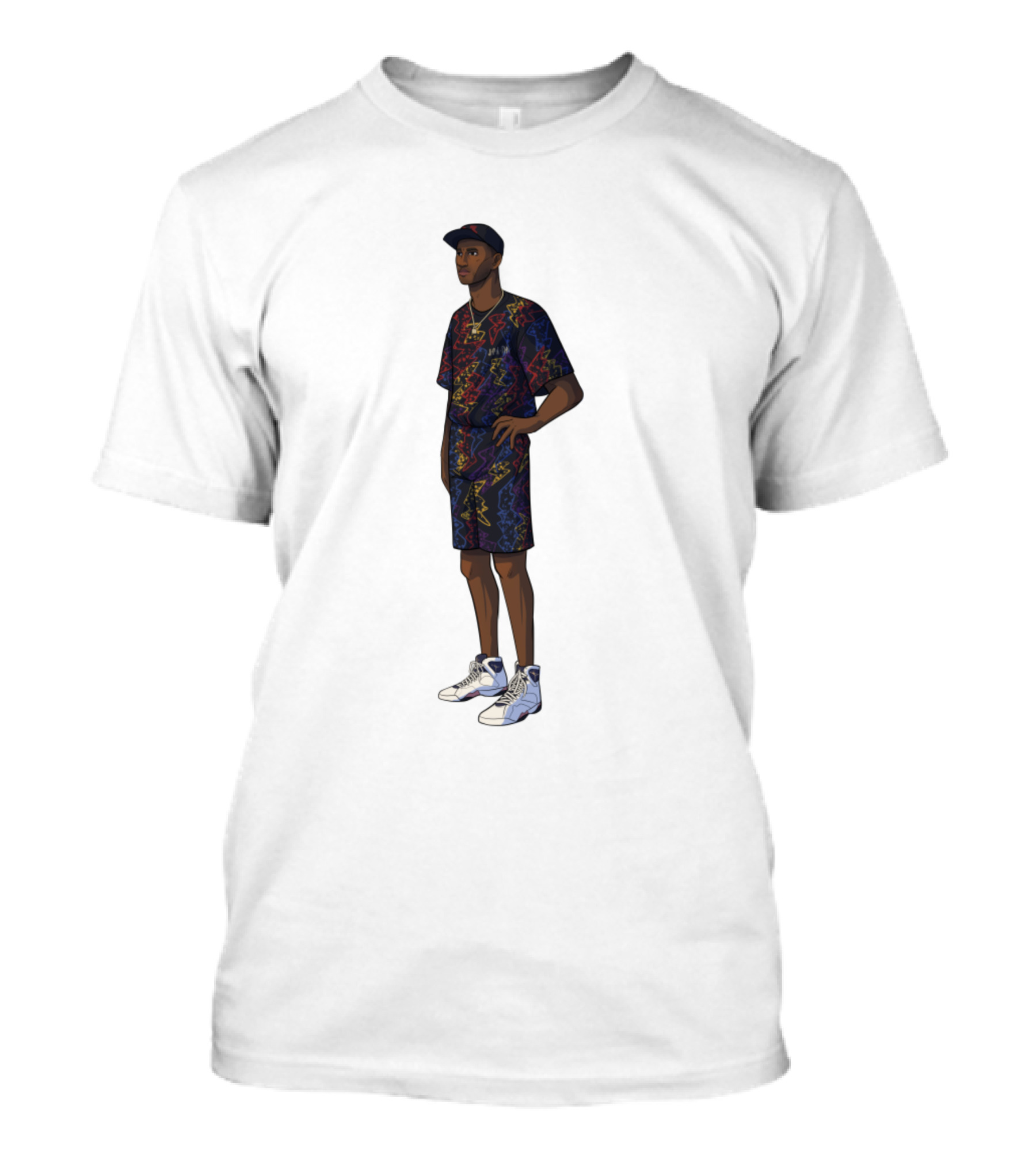 Jordan Barcelona Retro Colorful Streetwear Look T-Shirt