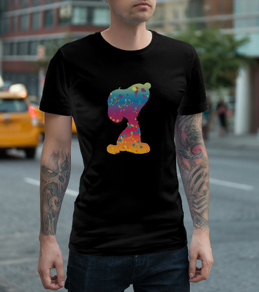 Snoopy Rainbow Silhouette Peanuts Character T-Shirt