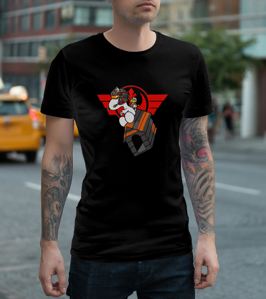 Snoopy Red Leader Star Wars Pilot Doghouse T-Shirt