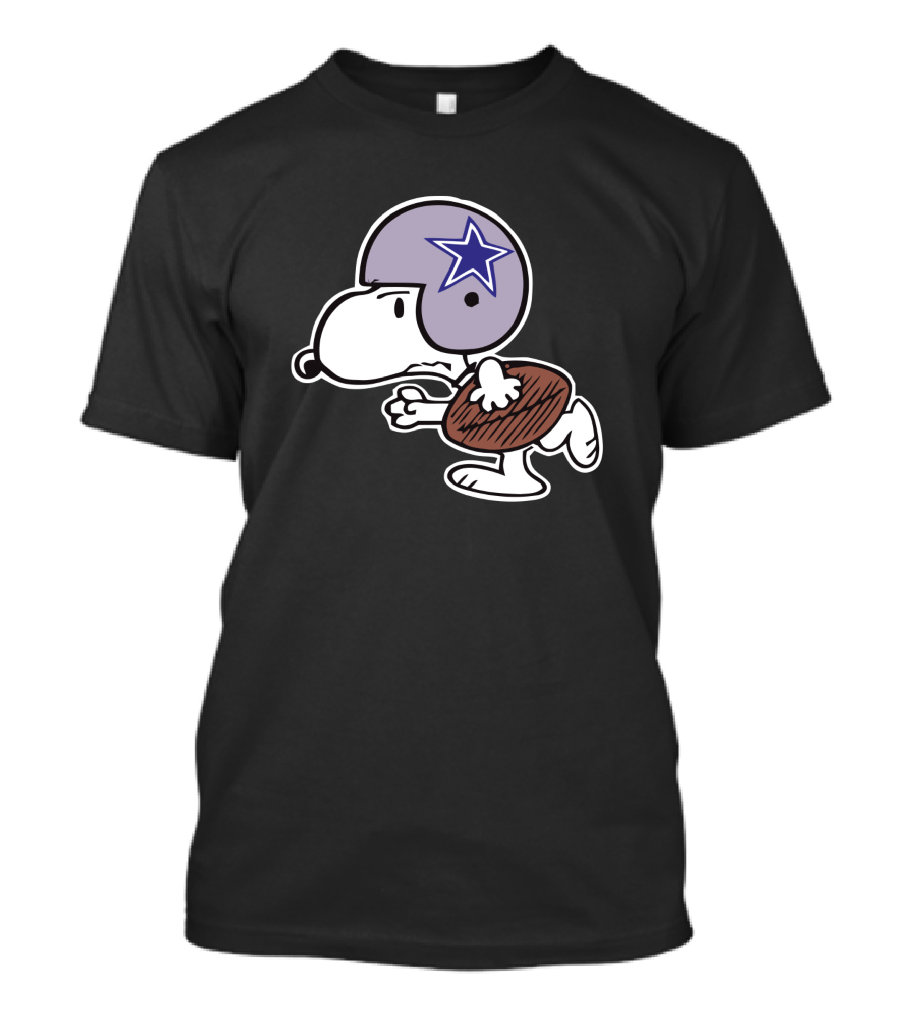 Snoopy Football Dallas Cowboys Helmet Star T-Shirt