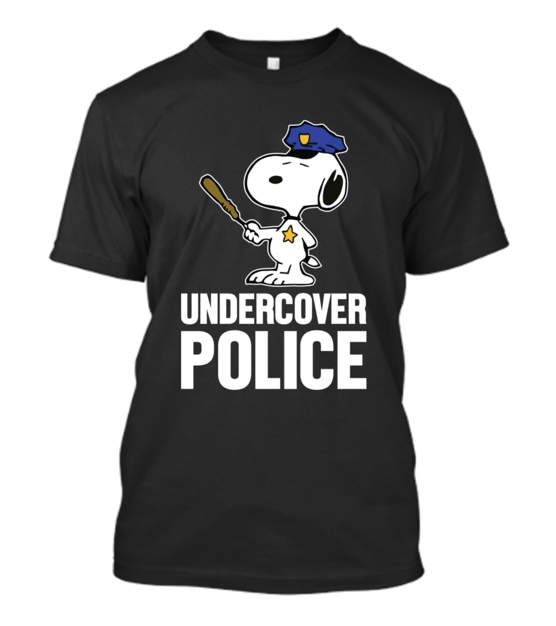 Snoopy Undercover Police Officer Badge And Hat T-Shirt
