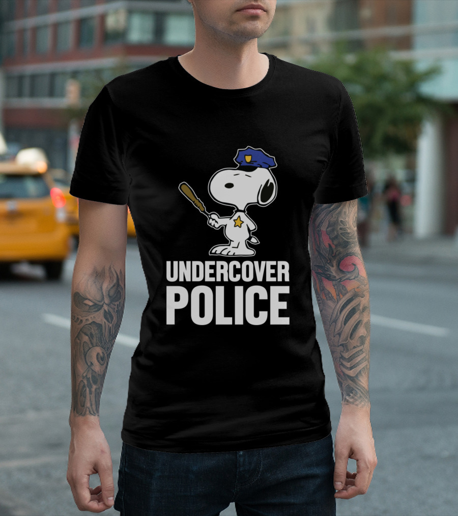Snoopy Undercover Police Officer Badge And Hat T-Shirt