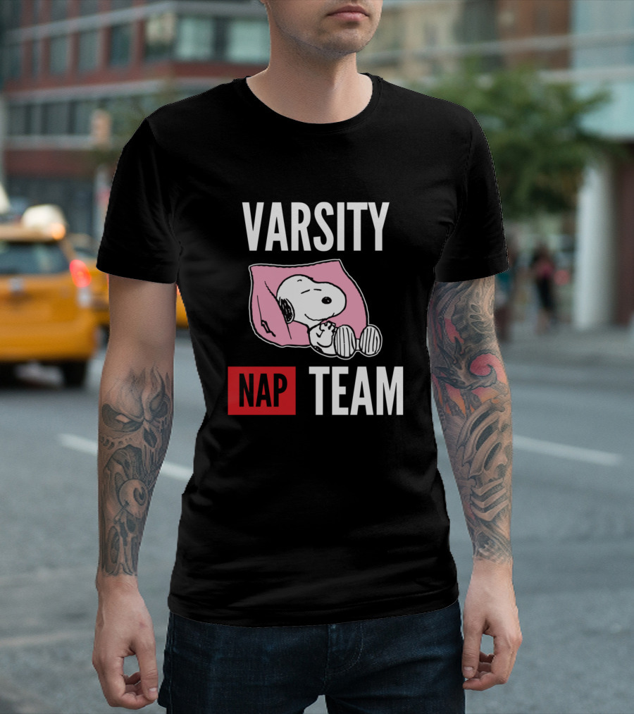 Snoopy Varsity Nap Team Snoopy T-Shirt
