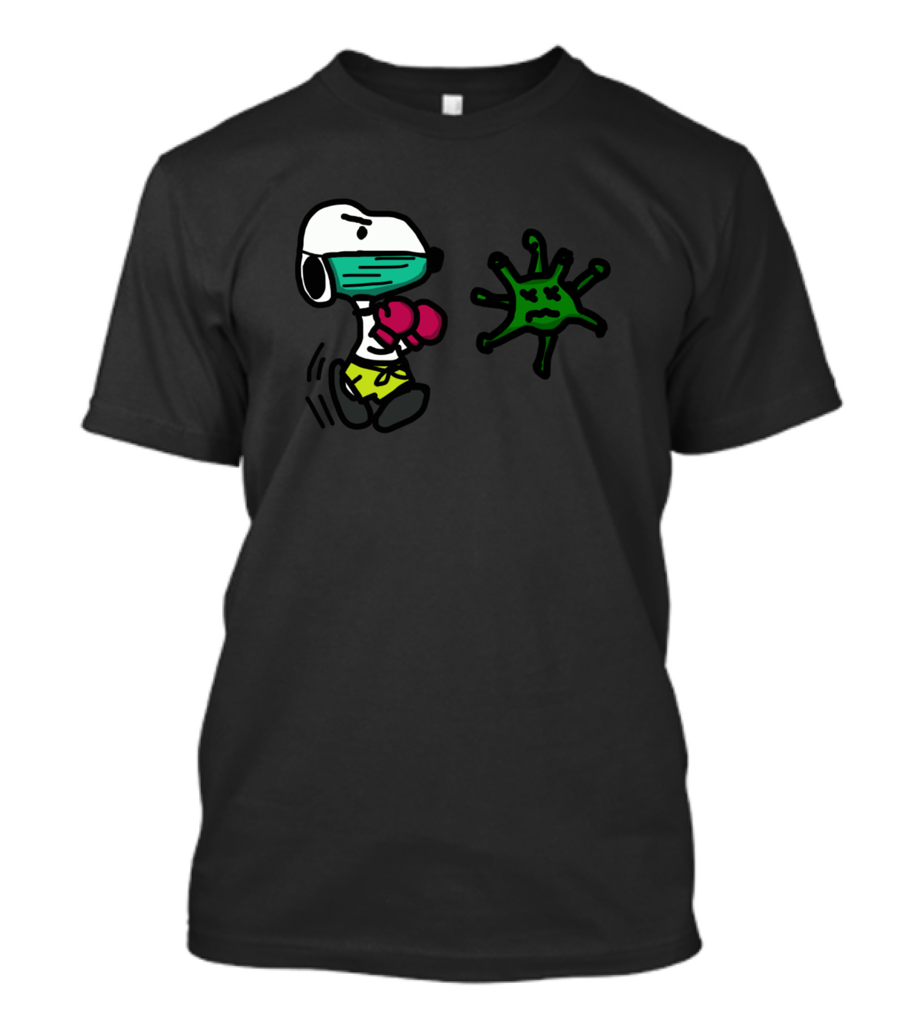 Snoopy Mask Boxing Gloves Vs Virus Fight T-Shirt