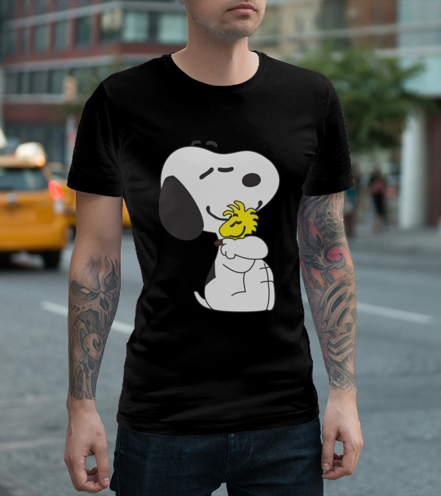Sweet Snoopy Snoopy Hugging Woodstock T-Shirt