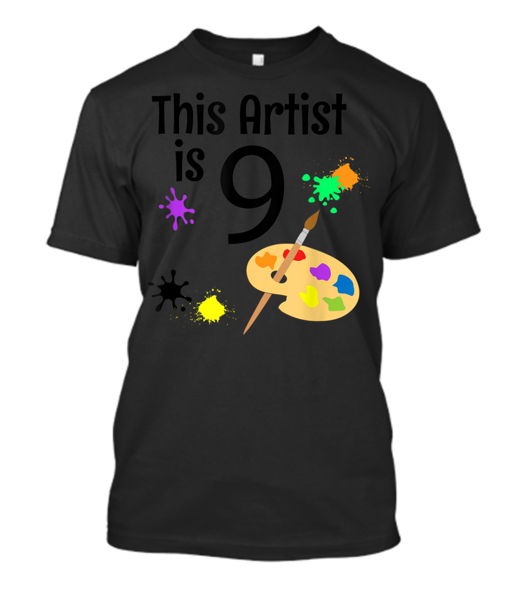 This Artist Is 9 Year Old Painting Birthday Party T-Shirt