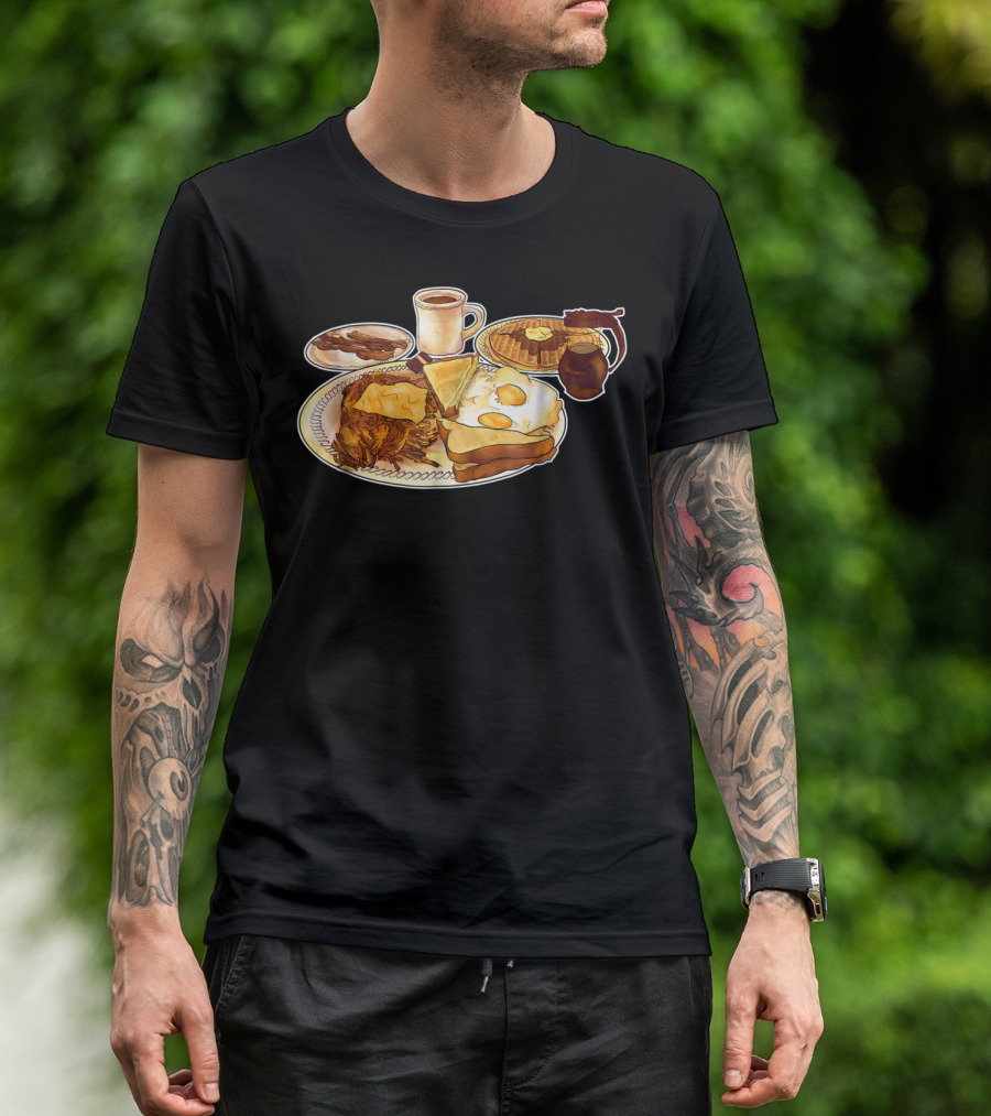 All Star Special Breakfast Plate With Coffee And Pancakes T-Shirt
