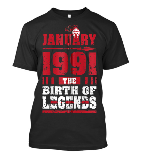January 1991 The Birth Of Legends Helmet Emblem T-Shirt