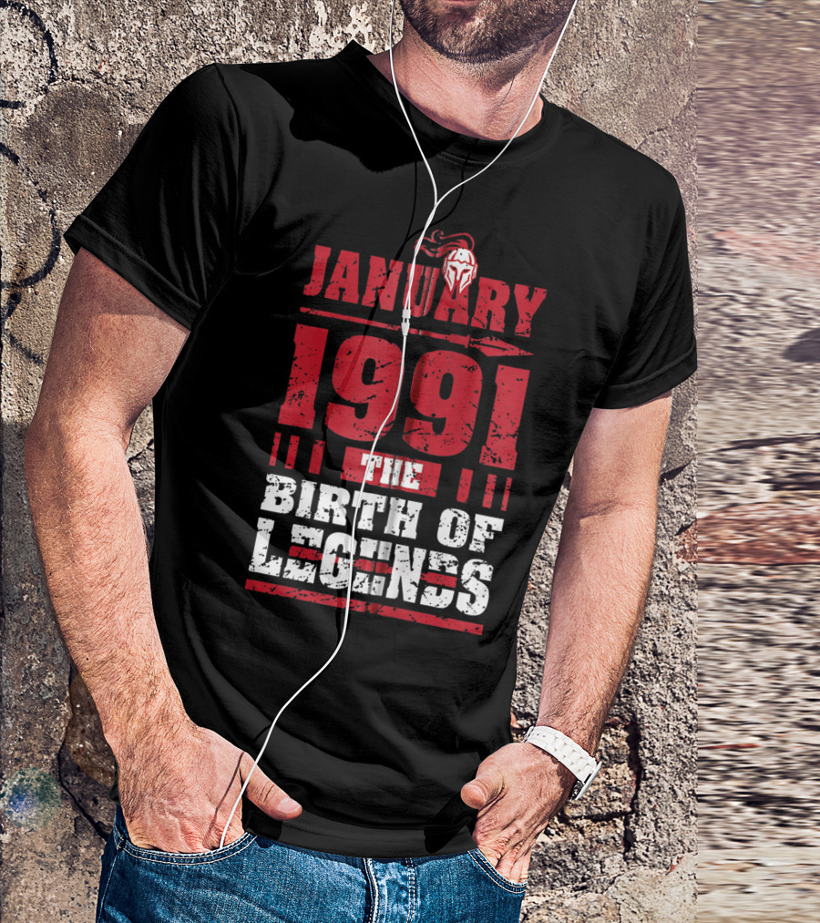 January 1991 The Birth Of Legends Helmet Emblem T-Shirt