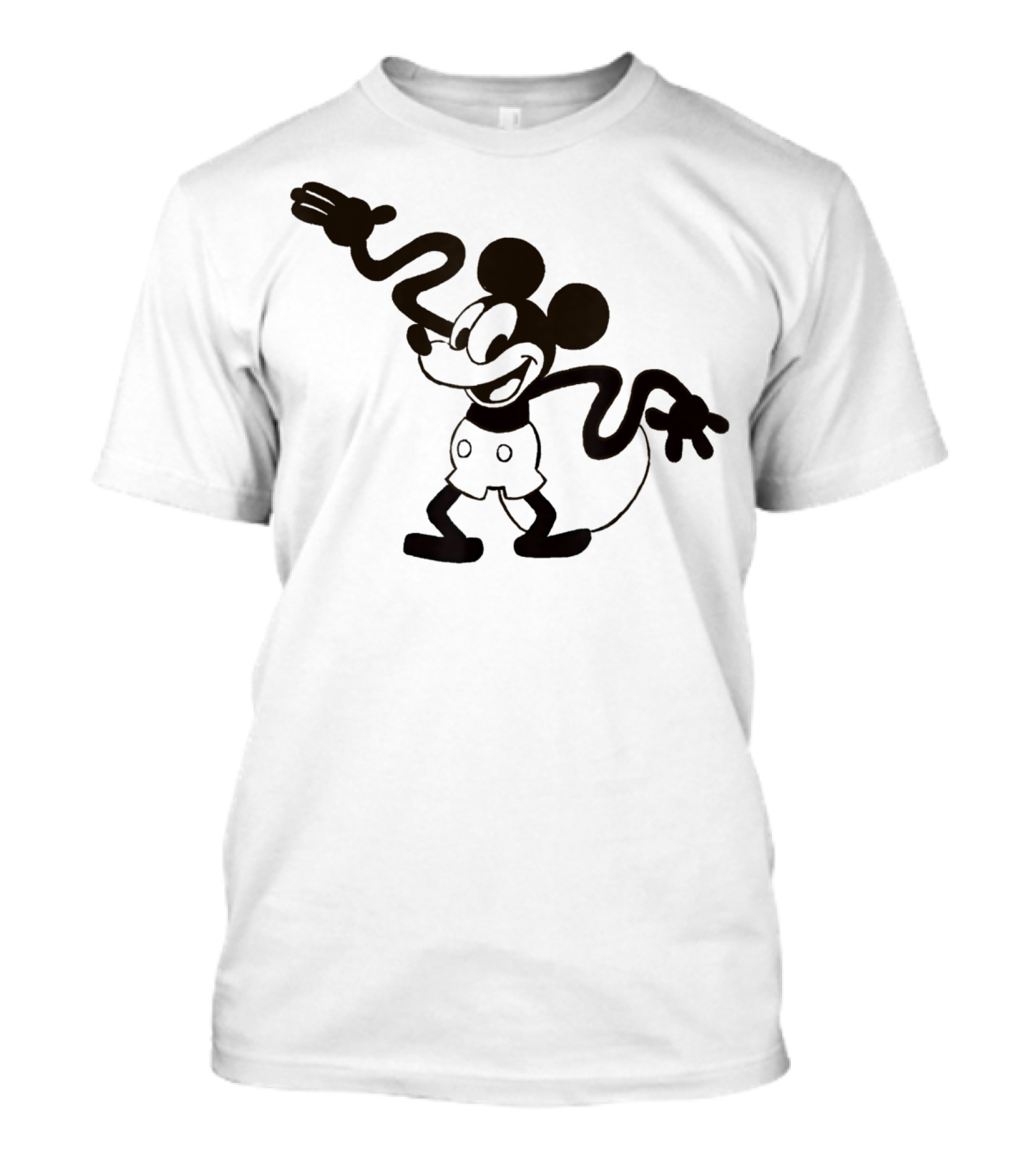 Disney Classic Mickey Mouse Crazy Arms Vintage Animation T-Shirt