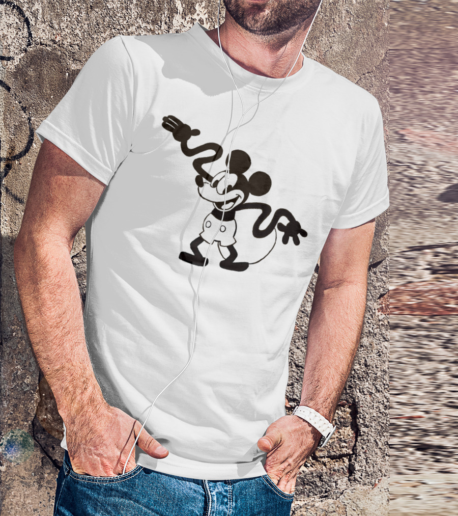 Disney Classic Mickey Mouse Crazy Arms Vintage Animation T-Shirt
