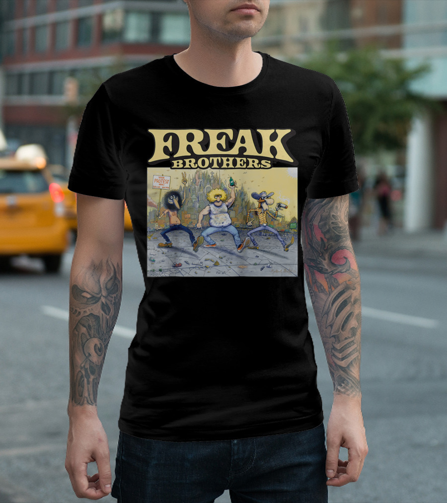 Freak Brothers Lucky Protest Day In The City T-Shirt