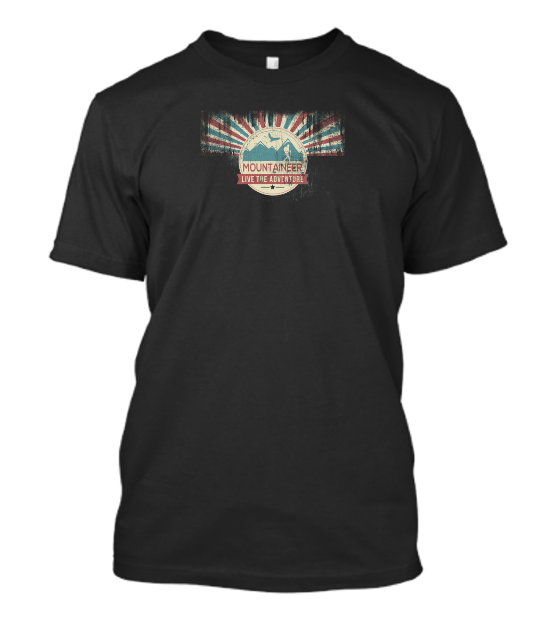 Mountaineer Live The Adventure Retro Hiking T-Shirt