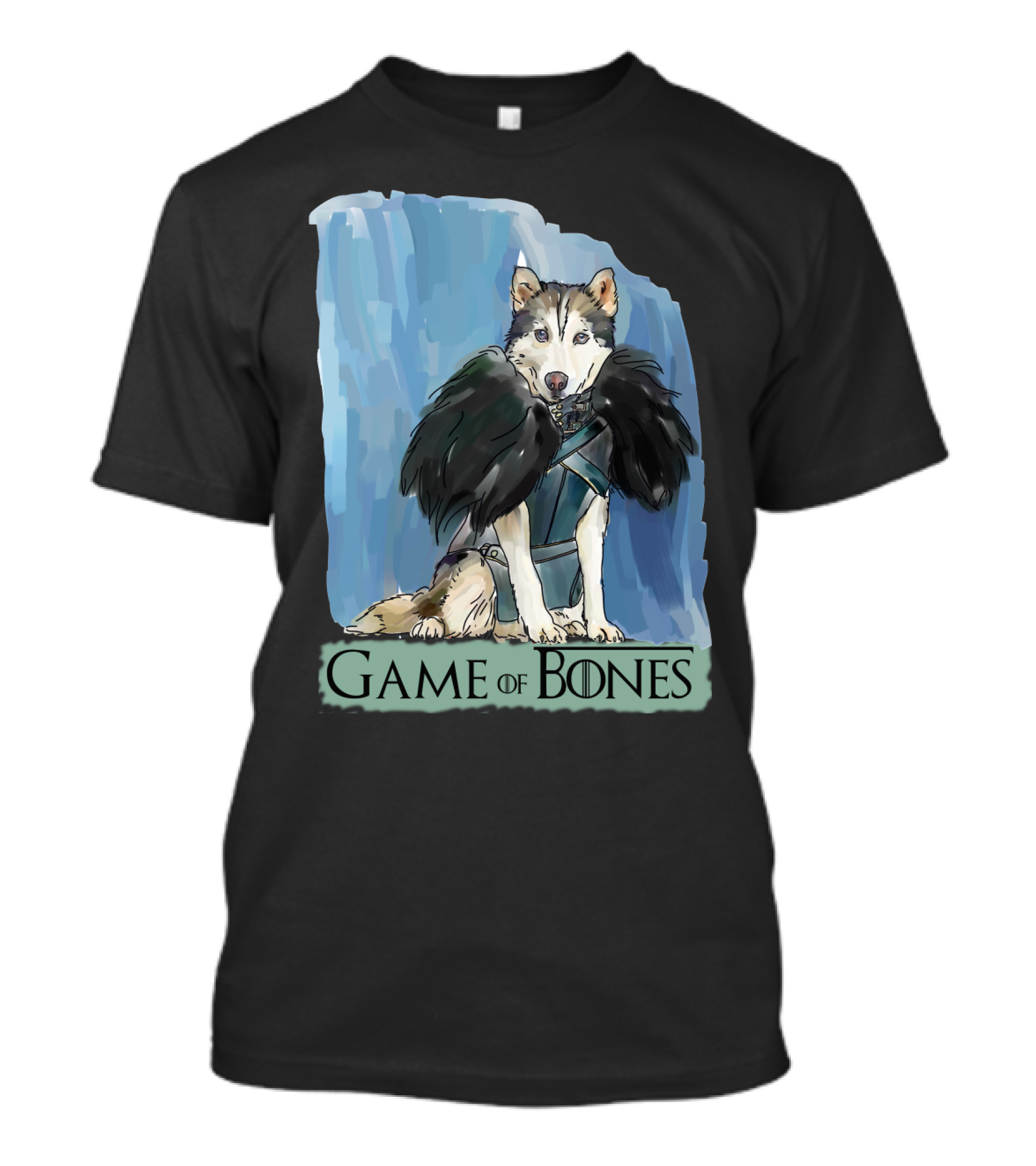 Game Of Bones Husky As Jon Snow T-Shirt